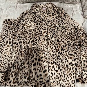 SOLD Victorias Secret Cheetah Leopard Satin Pajama
